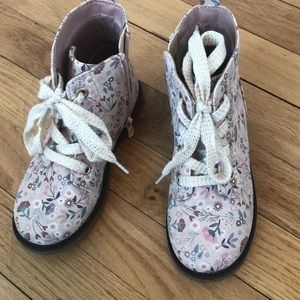 Girls floral boots